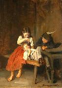 Franz von Defregger Kinder beim Kirschenessen Spain oil painting artist